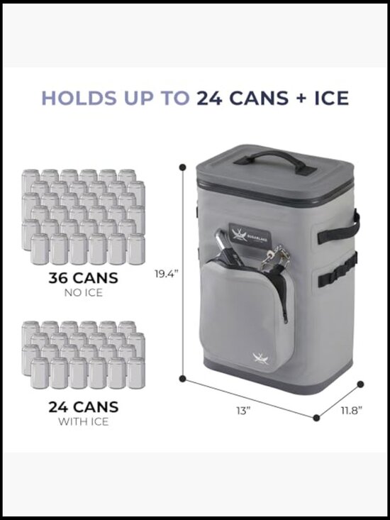 Waterproof Insulated Cooler Backpack 36-Can Capacity 48-Hour Ice Retention main image 5